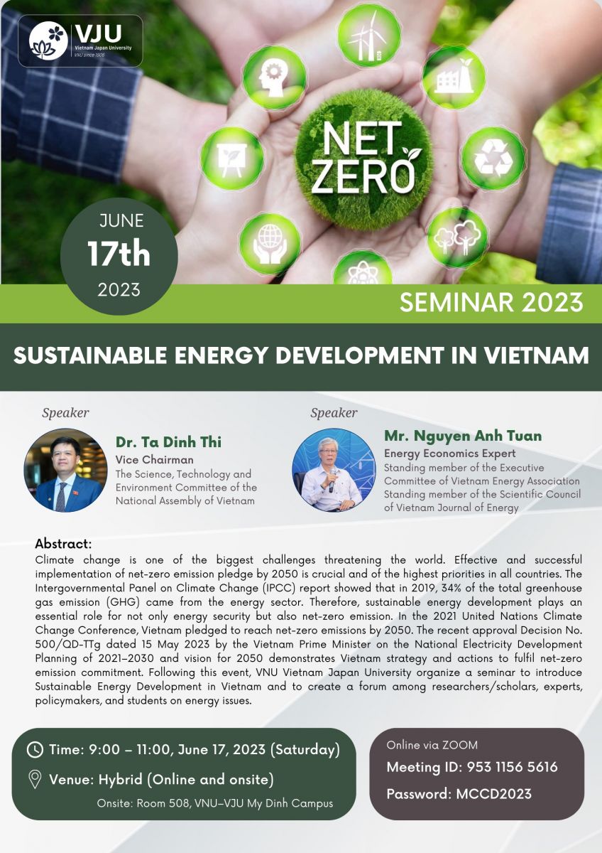 SEMINAR: SUSTAINABLE ENERGY DEVELOPMENT IN VIETNAM