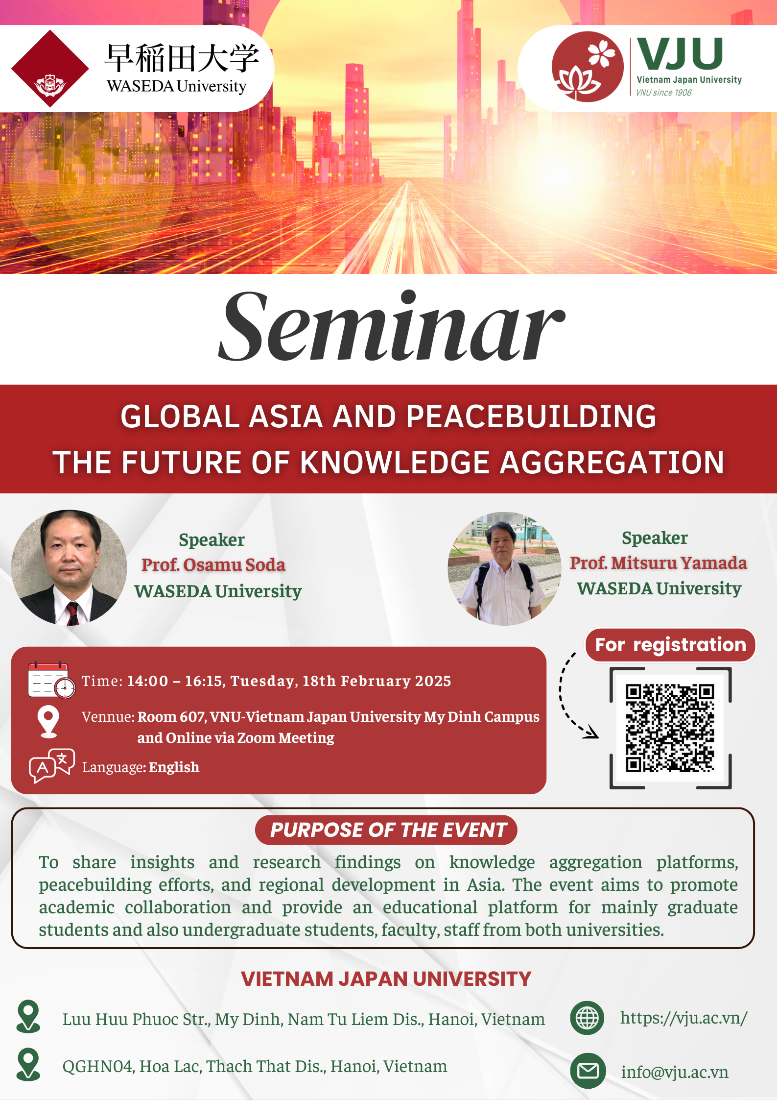 [VJU & WASEDA] SEMINAR “GLOBAL ASIA” - Vietnam Japan University