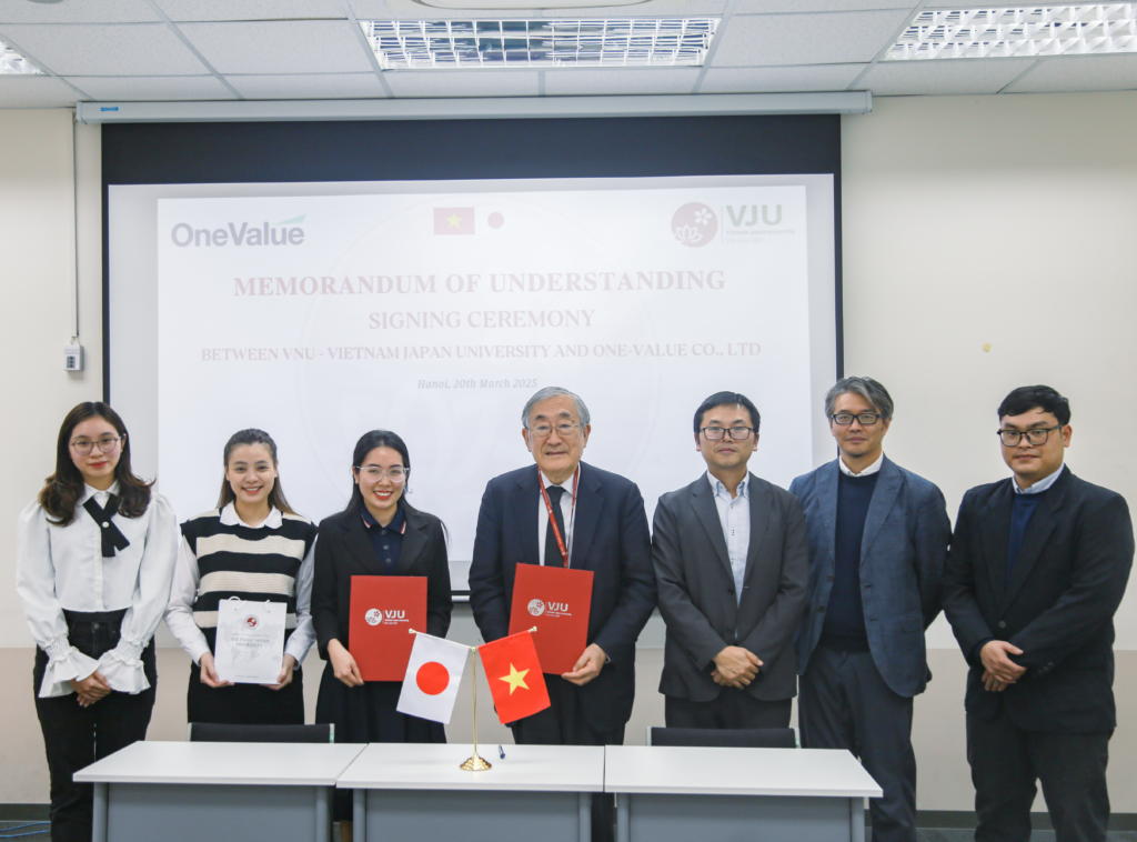 MOU BETWEEN VJU & ONE VALUE – CONNECTING BUSINESSES, DEVELOPING GLOBAL HUMAN RESOURCES